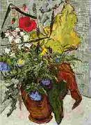 Wild Flowers and Thistles in a Vase